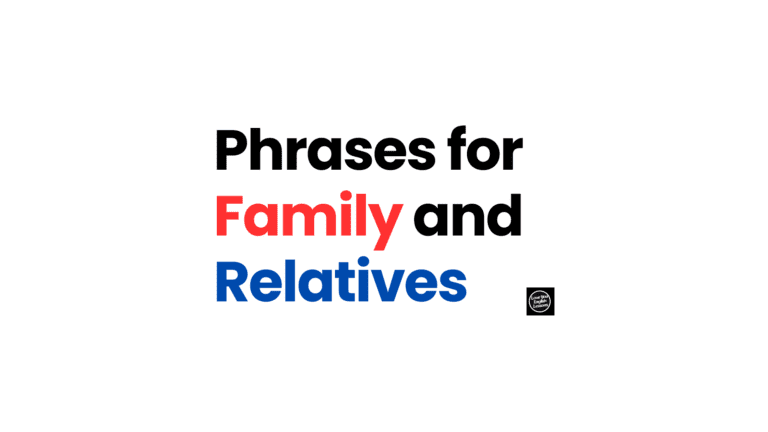 English phrases for family and relatives