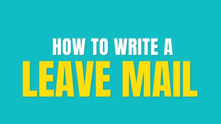 how to write a leave mail