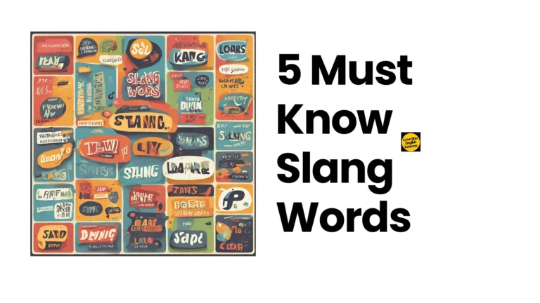 Slang words in English