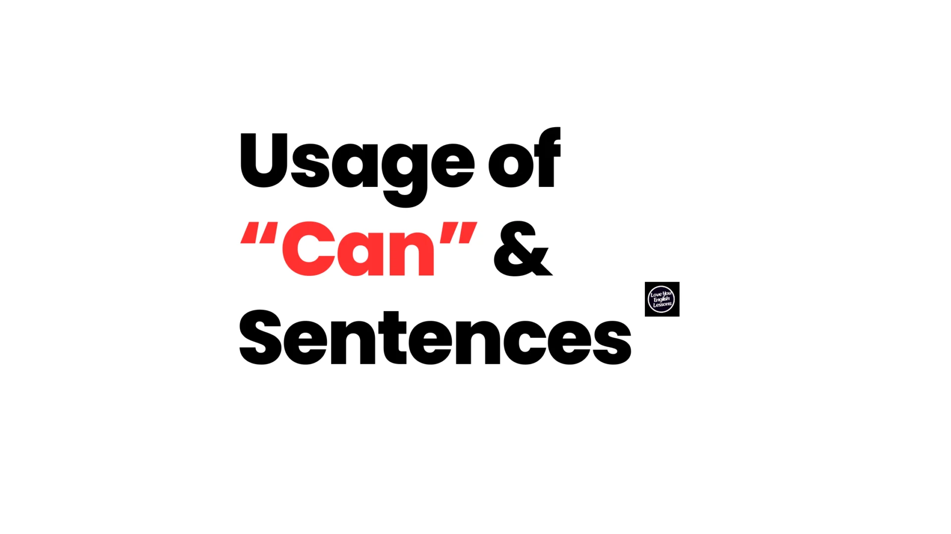 Usage of can and sentences