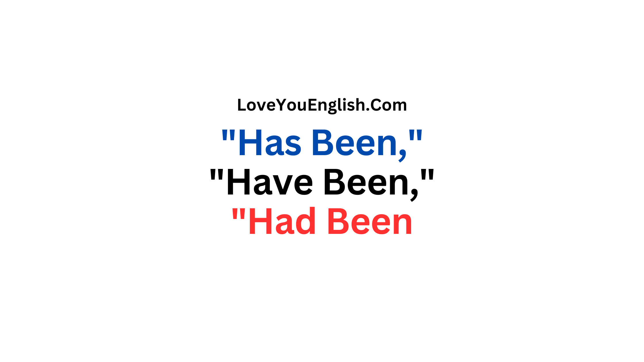 Use of "Has Been," "Have Been," and "Had Been" in English