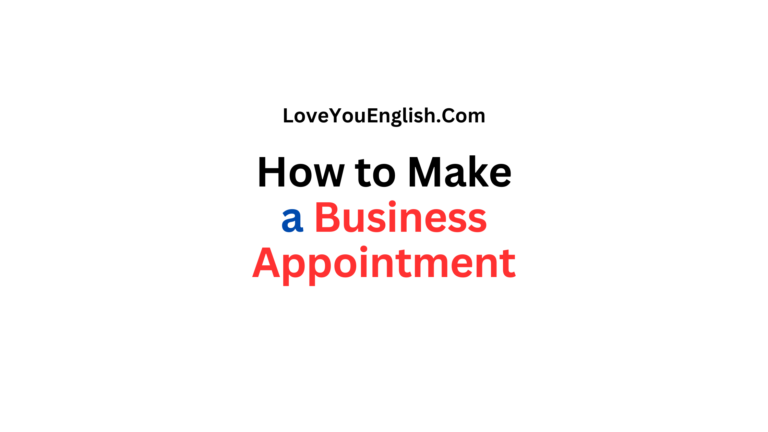 How to Make a Business Appointment in English