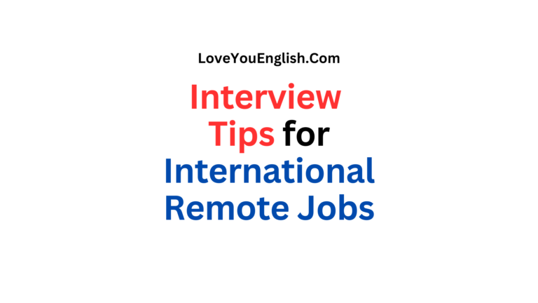 Interview Tips for International Remote Jobs