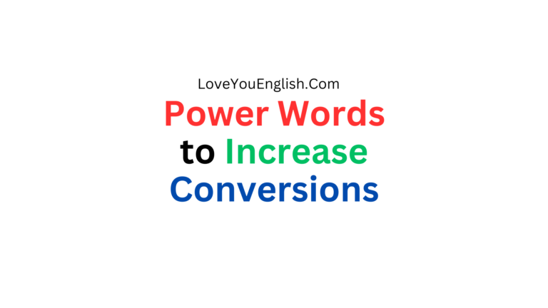 Power Words to Increase Conversions