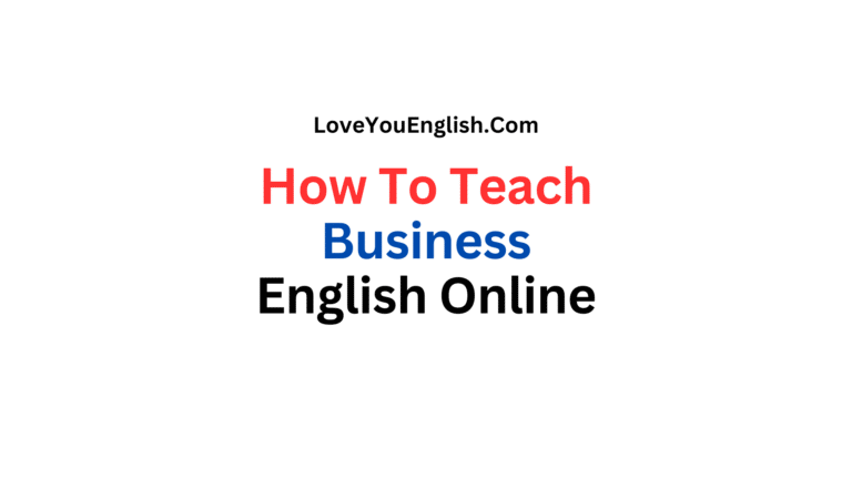How To Teach Business English Online