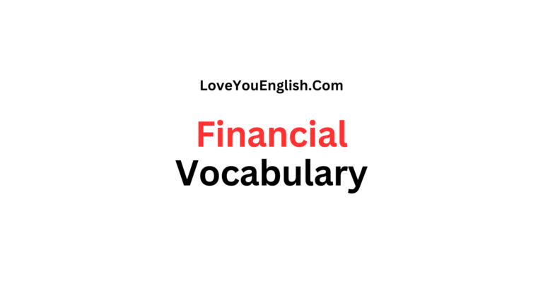 Financial Vocabulary for Everyday Use