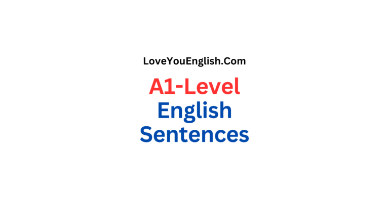 A1-Level English Sentences