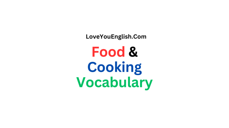 Food and Cooking Vocabulary in English