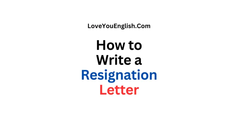 How to Write a Resignation Letter for a Career Change