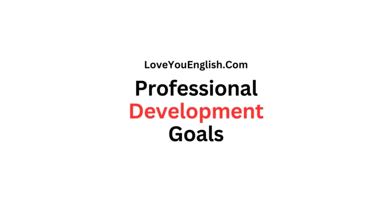 Professional Development Goals