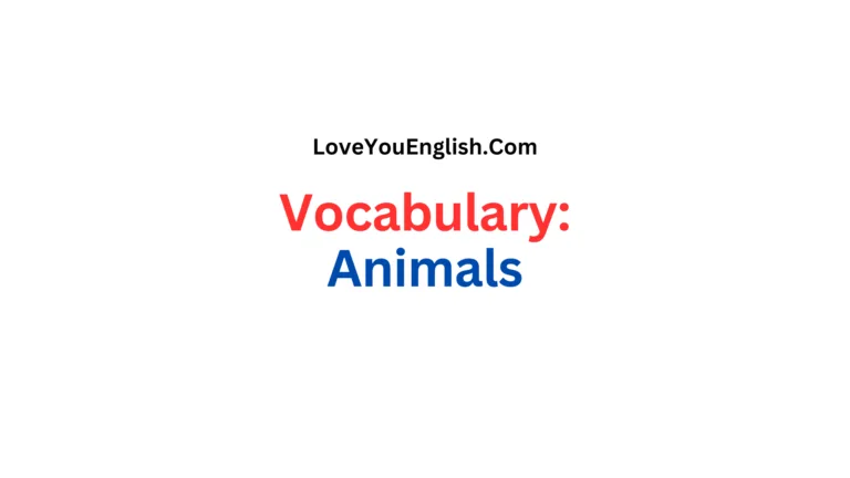 Animal-Themed Vocabulary with Meanings