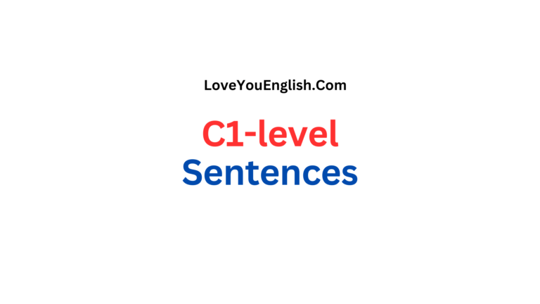 100 C1-level English Sentences