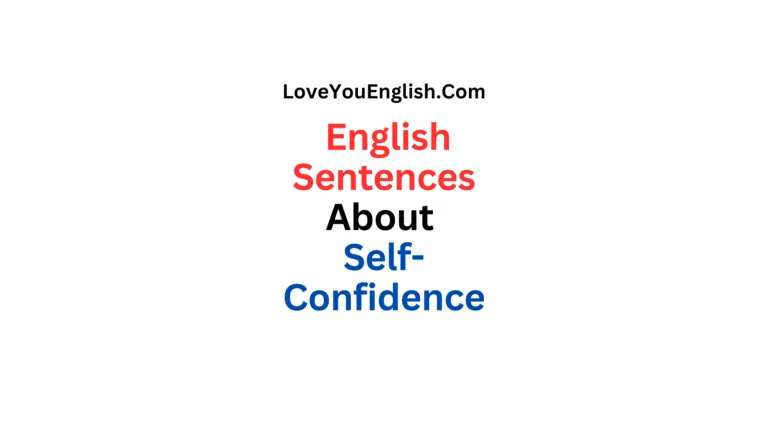 70 English Sentences About Self-Confidence