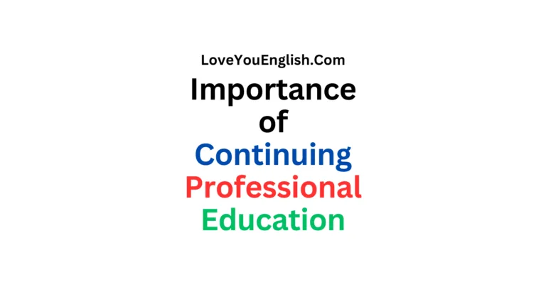 Importance of Continuing Professional Education