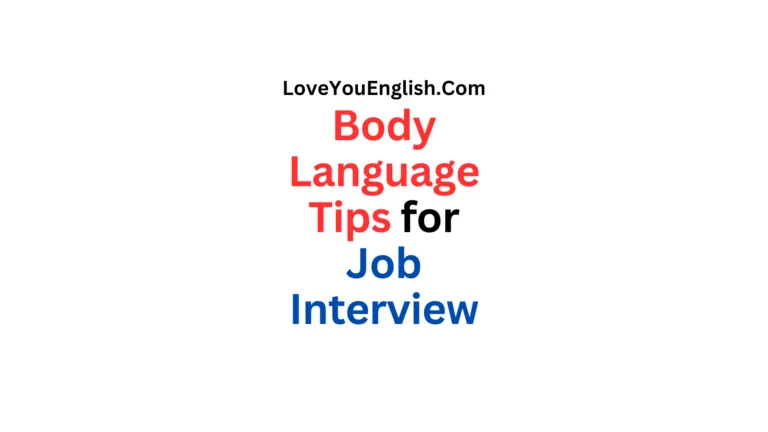 Body Language Tips for Your Next Job Interview