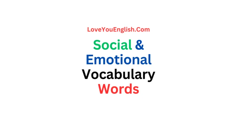 50 Social and Emotional Vocabulary Words