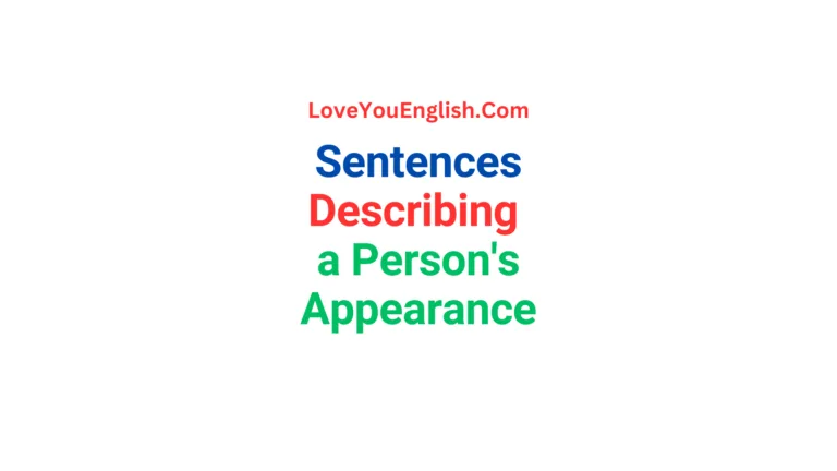 50 English Sentences to Describe a Person's Appearance