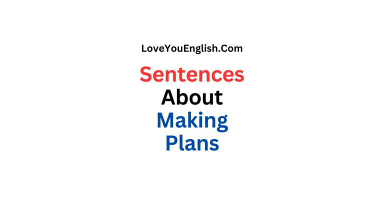 70 Simple English Sentences About Making Plans