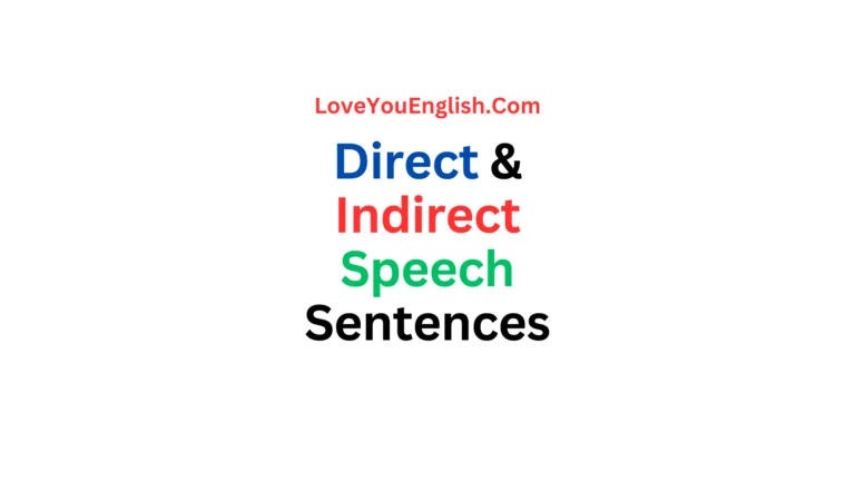 50 Direct and Indirect Speech Sentences