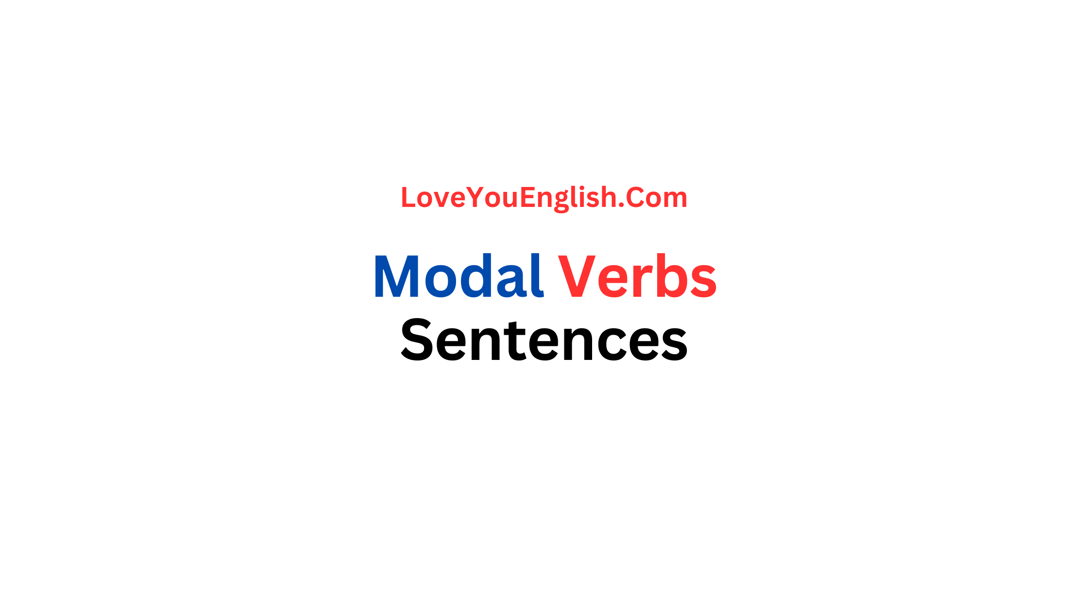 Modal Verbs Sentences