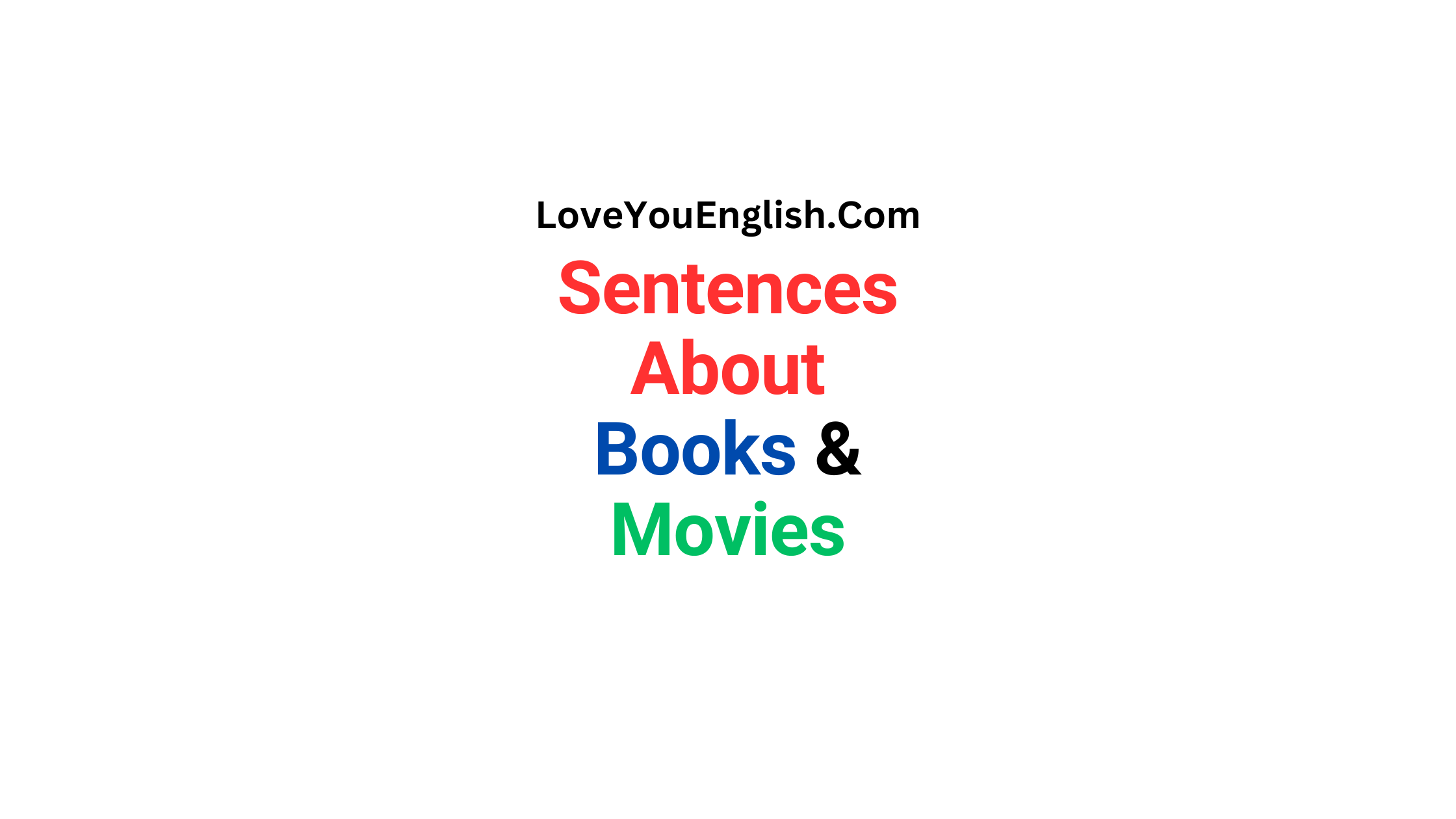 50 English Sentences About Books and Movies