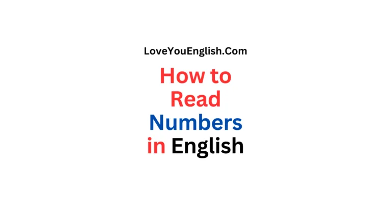 How to Read All Numbers in English